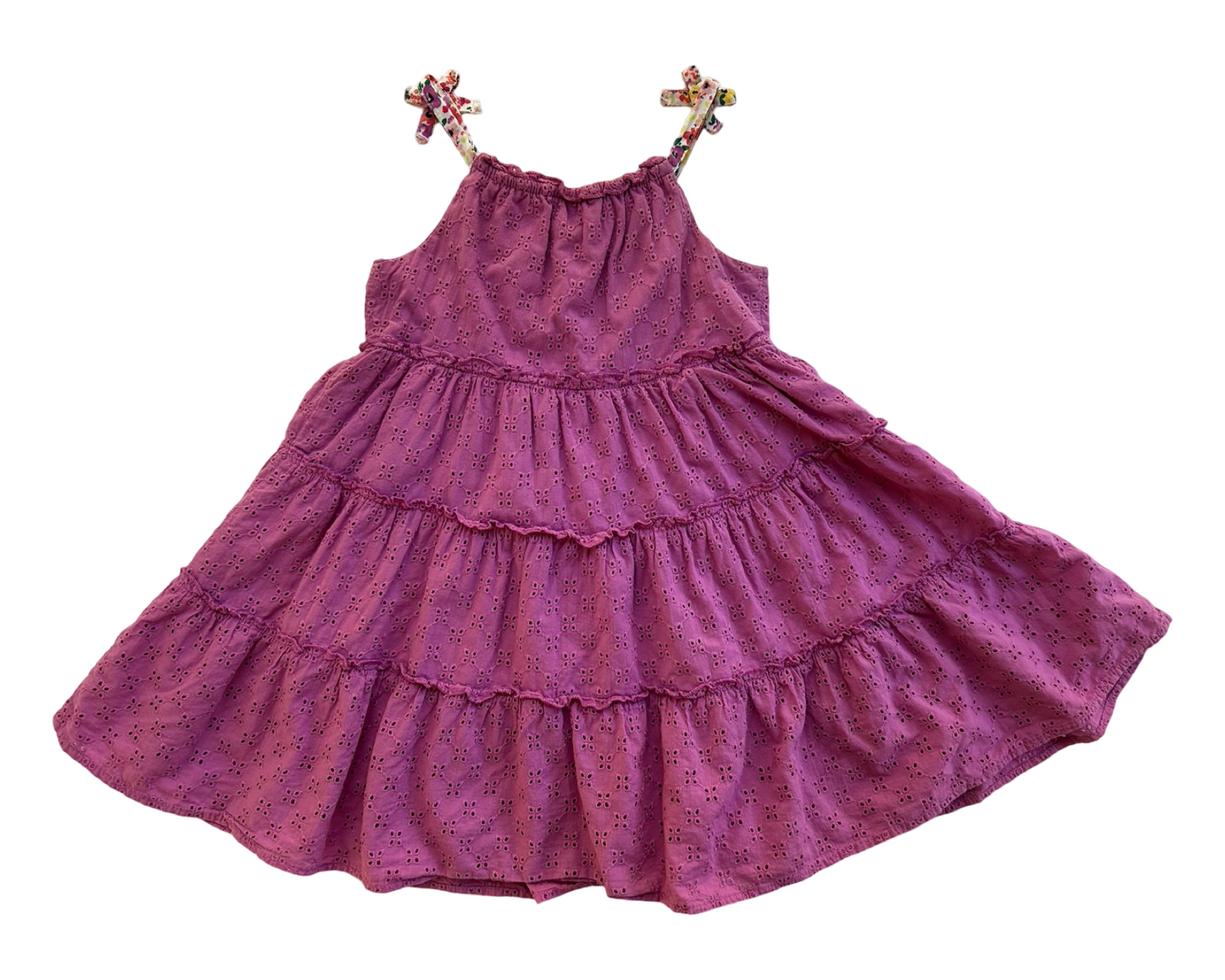 4T Toddler Girl WonderNation Purple Eyelet Dress