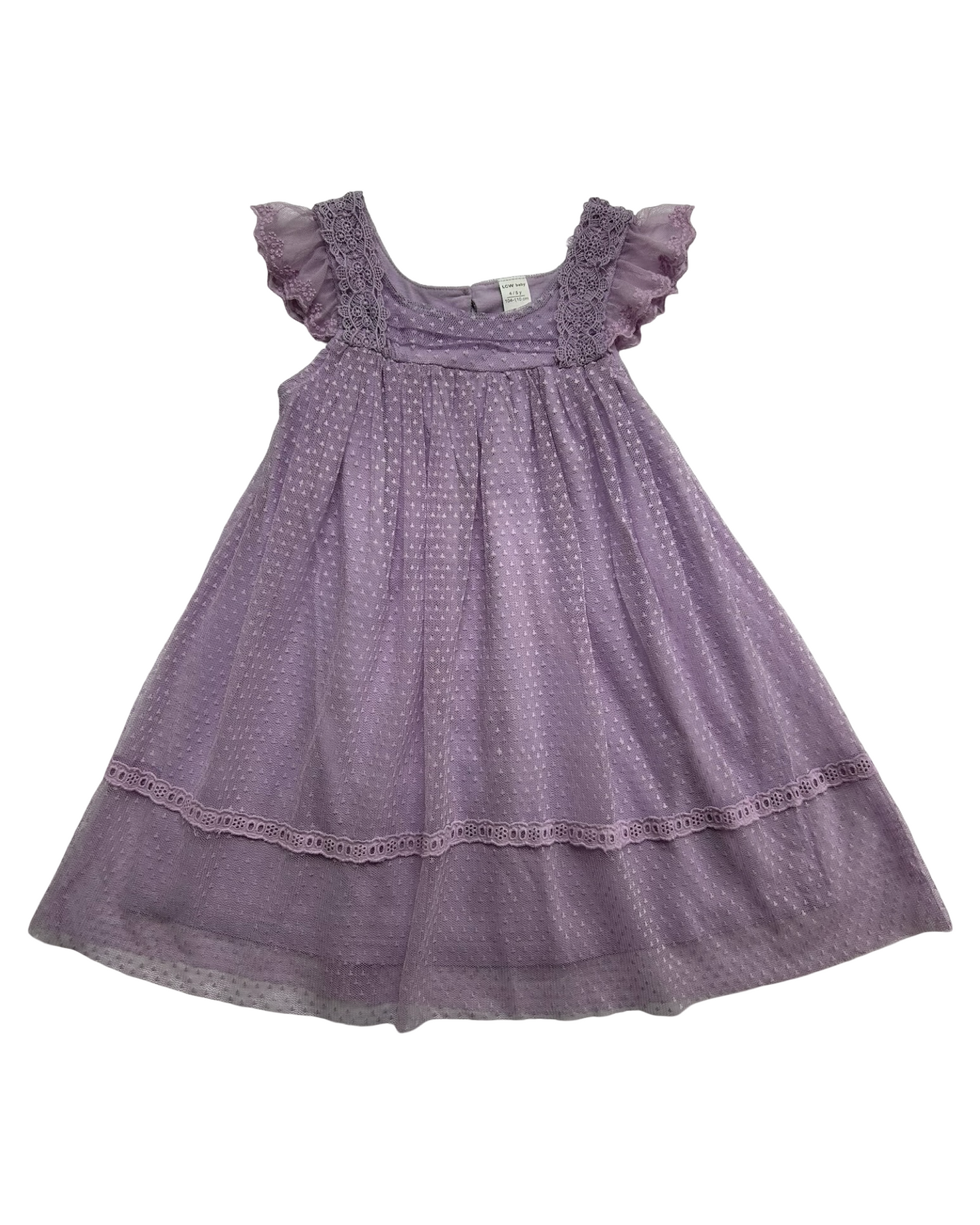 4T-5T Toddler Girls LCW Baby Square Neck Strapless Dress.