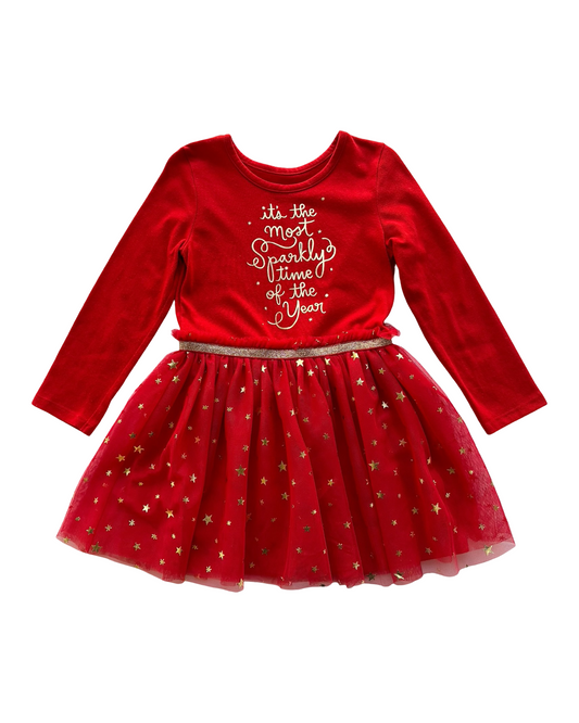 4T Toddler Girl Cat & Jack Reindeer Tulle Dress