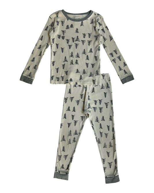 4T Toddler Girls/Boys (UNISEX) Burt’s Bees Kids Trees Organic Cotton 2 Piece Pjs Set