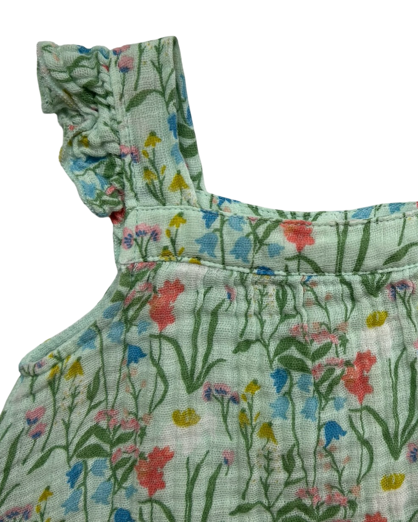 6M-12M Baby Girls Angel Dear Floral Summer Morning Sun Dress 2 Pieces Set