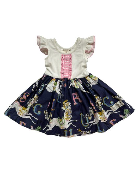 12M Baby Girls Sweet Honey Carousel Alphabet Dress