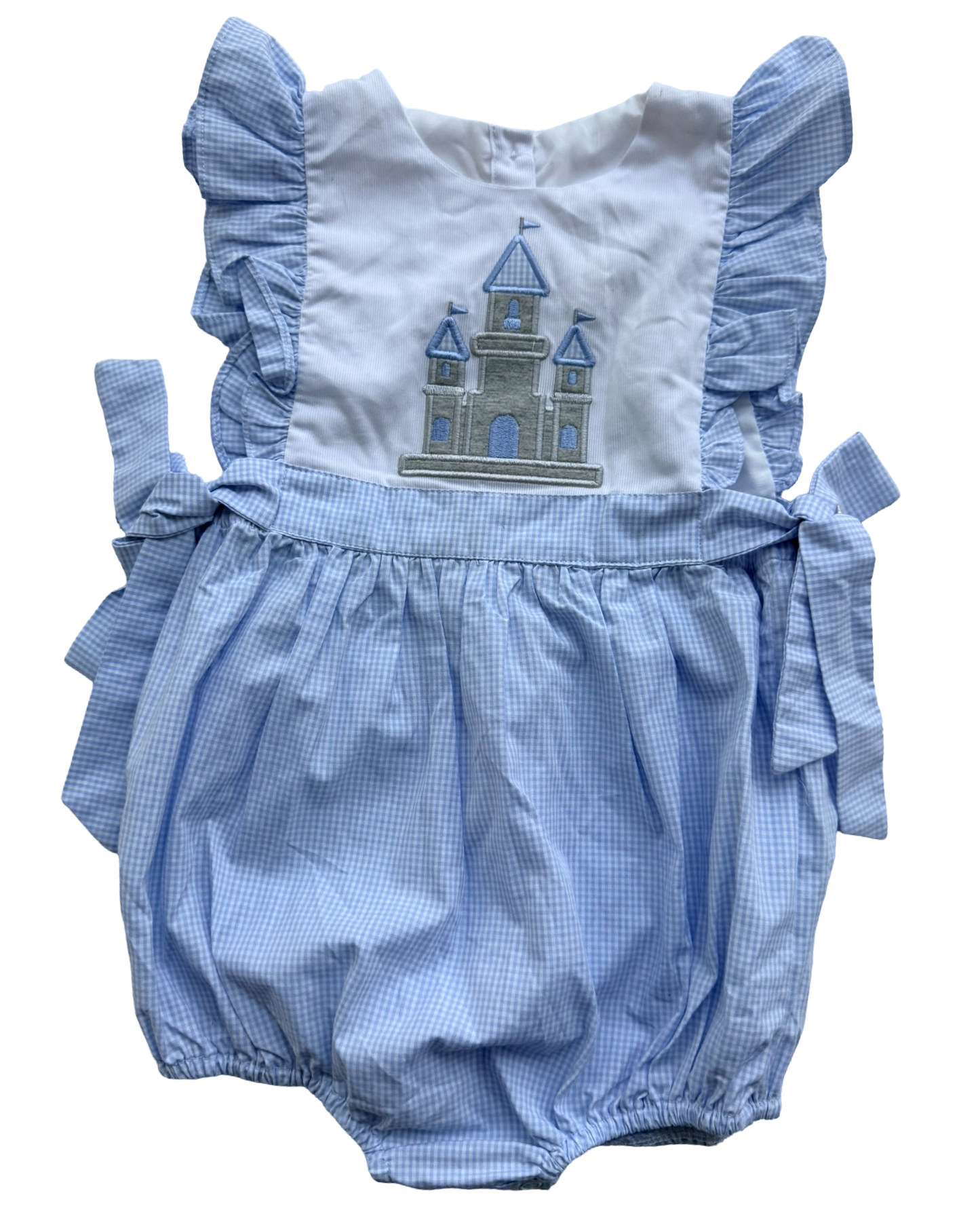 3T Toddler Girls Kensington Kids Blue Gingham Cinderella Disney Castle