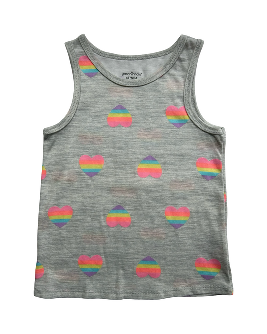 4T Toddlers Girls Garanimals Heart Tank Top