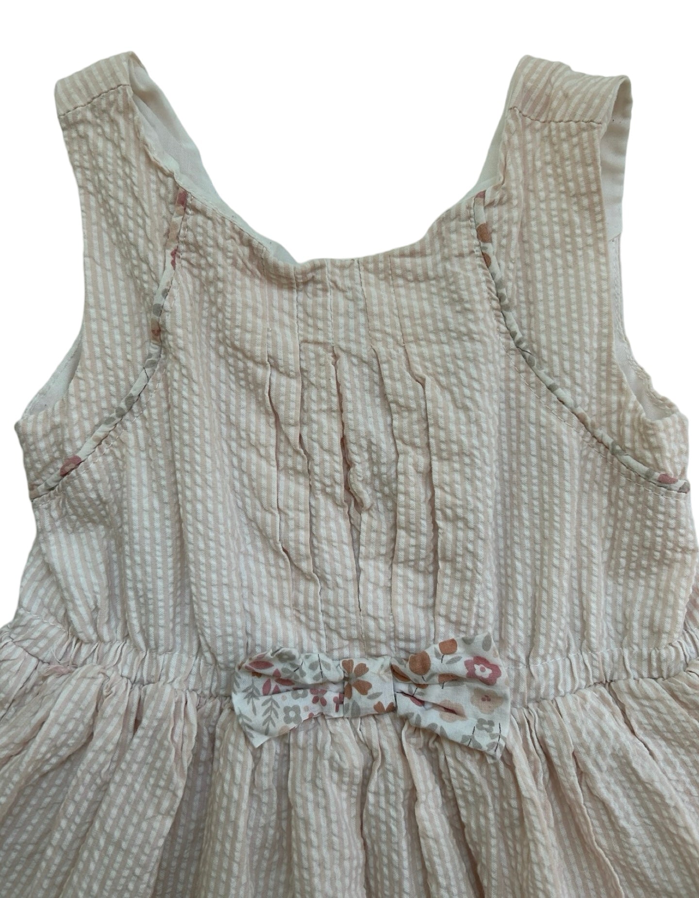 2T Toddler Girl Rachel Zoe Light Pink Seersucker Floral Trim Dress