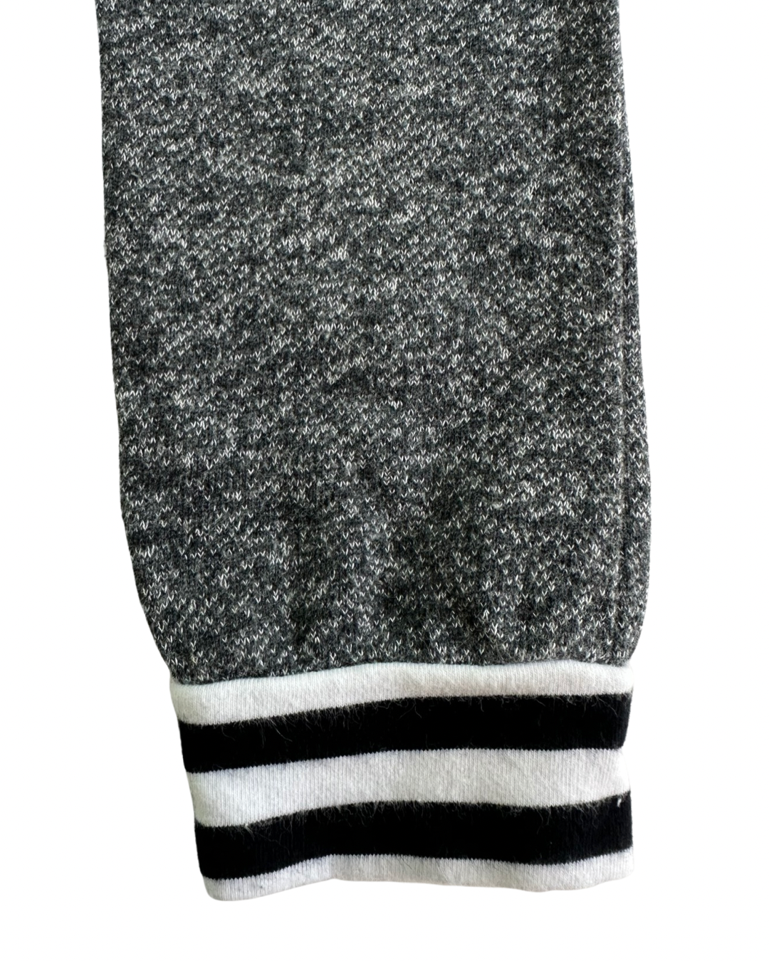 12-18M Baby Boy Gray Hip Baby Jogger Set with Black / White Striped Detail