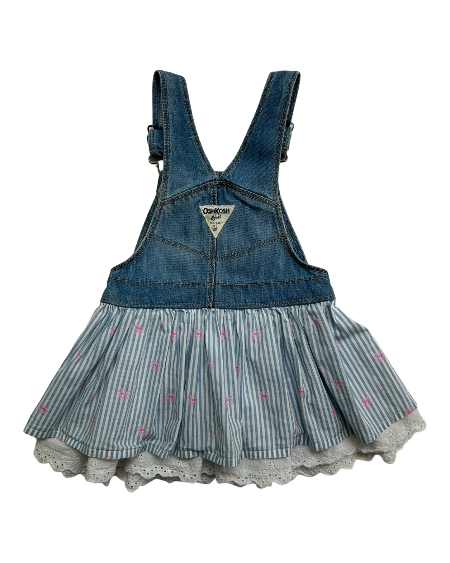 2T Toddler Girl OshKosh B’Gosh Jean Overall Dress