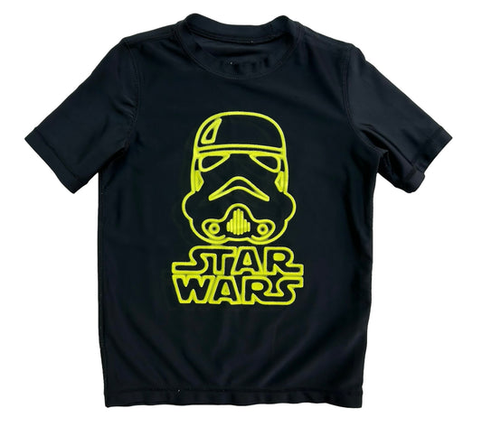 XS (5 YEARS) Gap Boys Start Wars Rash Guard Short Sleeve With Logo Yellow