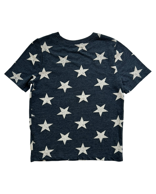 4T Toddlers Boys Old Navy Patriotic 4Th Of July Stars Whites Pattern Shirt