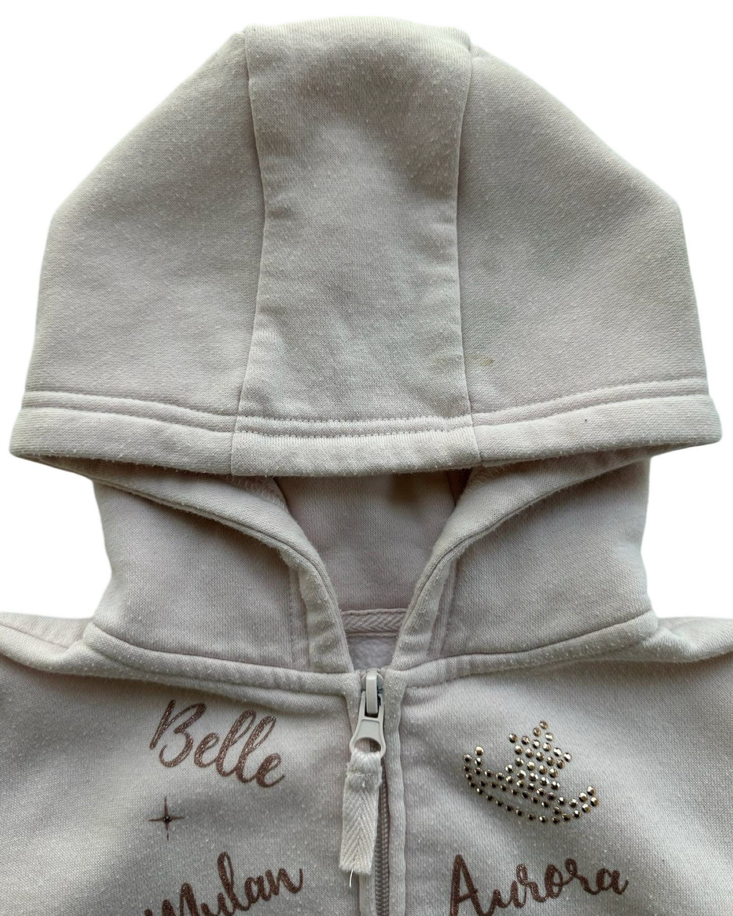 XXS 4T Toddler Girl DISNEY Parks Pink Dream Big Princess Zip Up Hoodie Sweatshirt