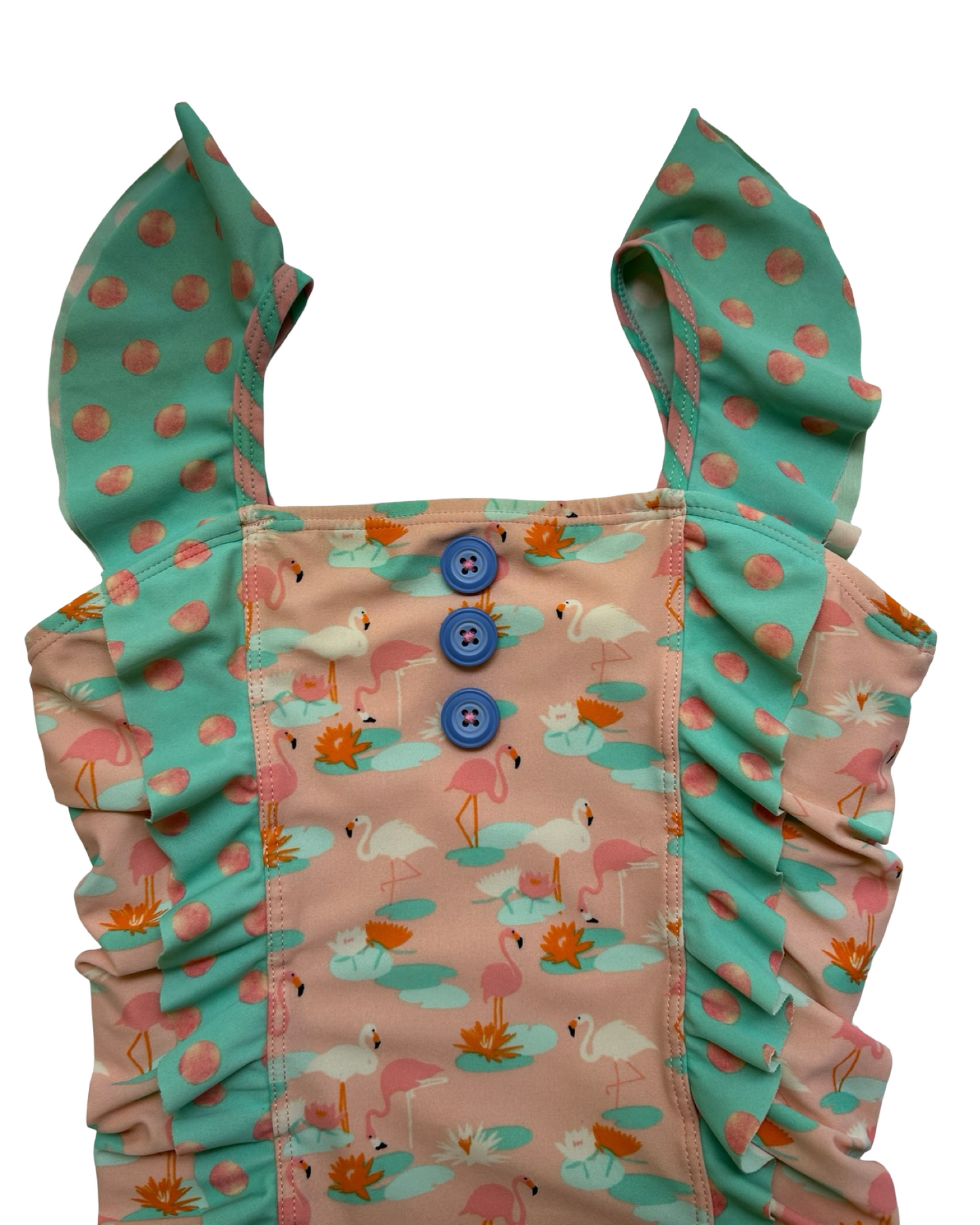 6T Toddlers Girls Matilda Jane The Adventure Begins Slip and Slide Flamingo Swimsuit.