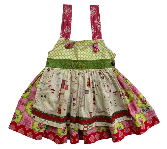 24M KPea Baby Girl’s Multicolor Dress Sleeveless Ruffle Floral.