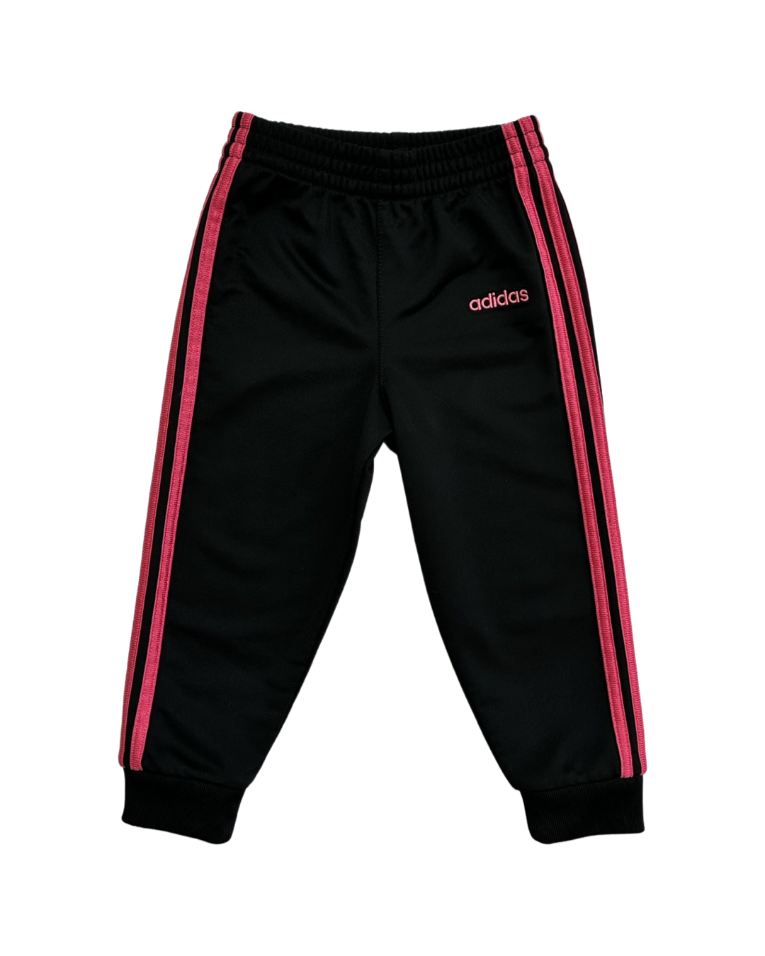 18M Baby Girl Black / Pink Adidas Jogger Set