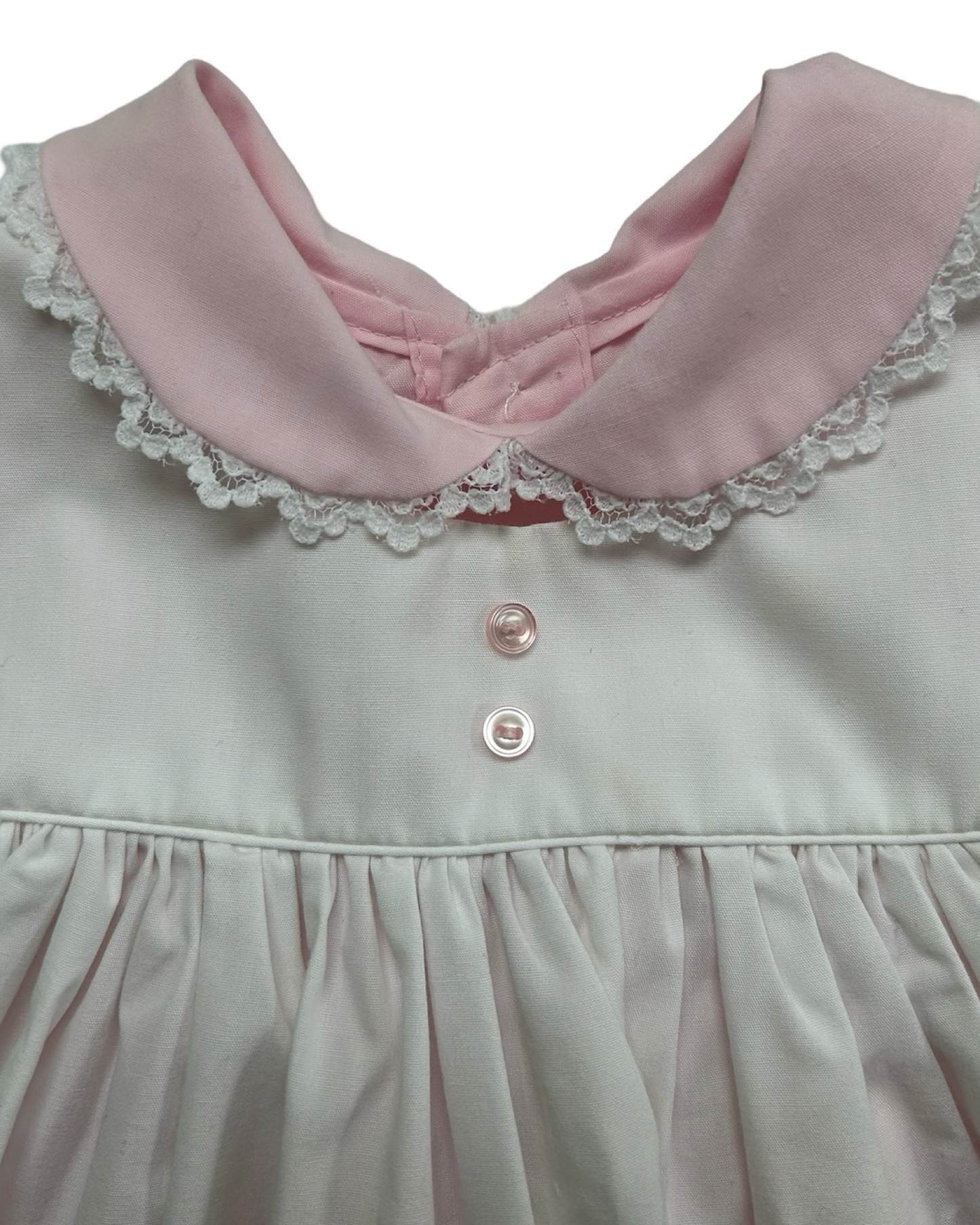 12M Baby Girls Vintage Boutique Dress Embroidered Eyelet Lace.