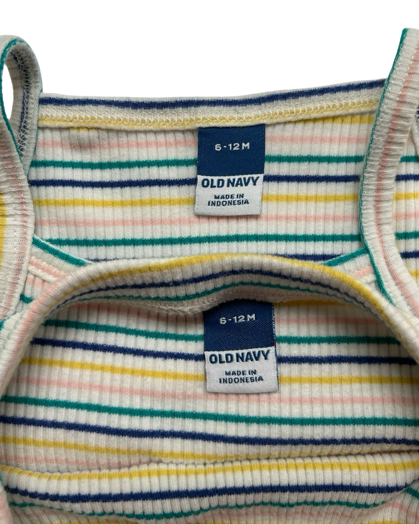 6M-12M Baby Girls Old Navy Rib-Knit Tank Top And Short Set 2 Pieces.