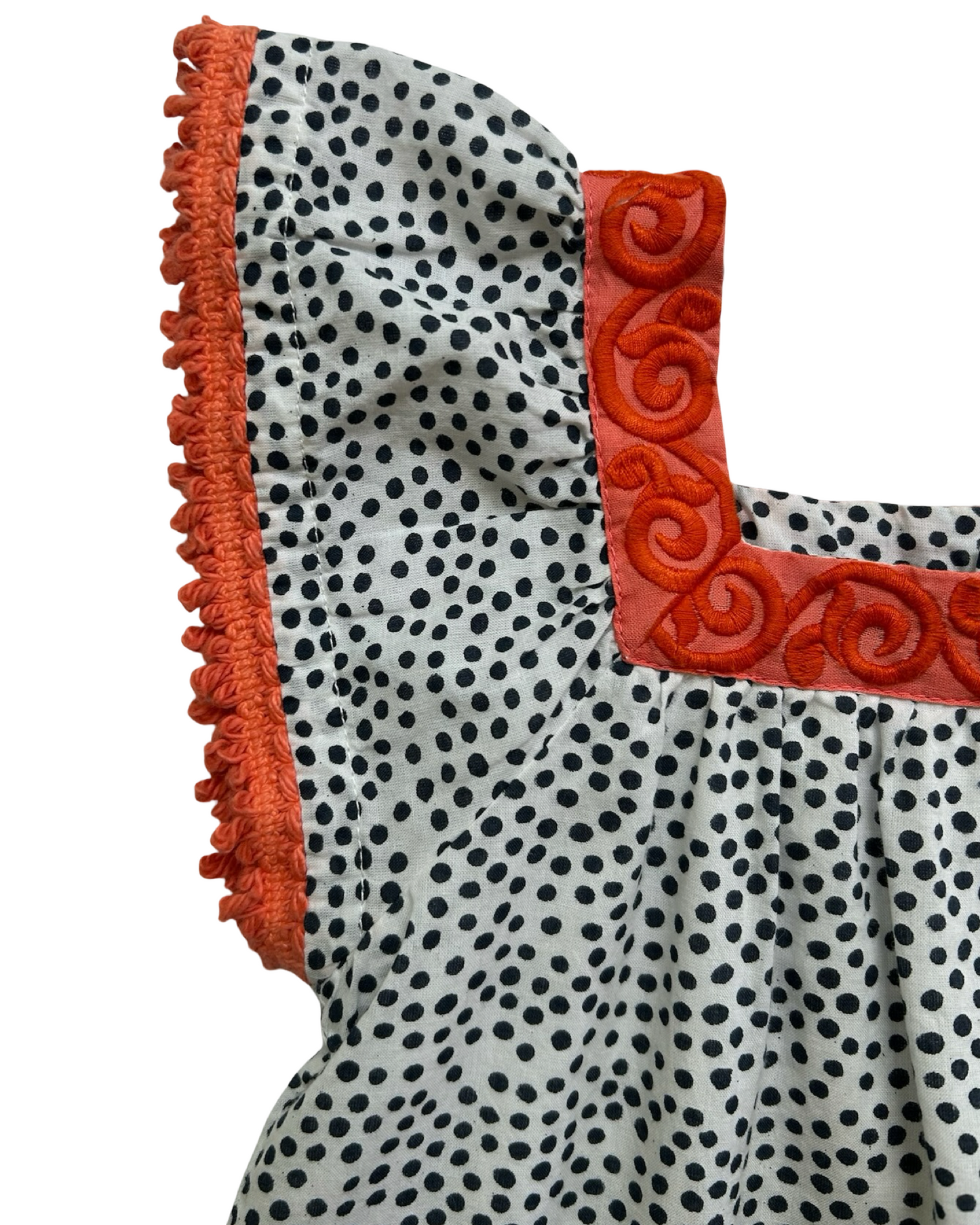 4T Toddler Girl Roller Rabbit Oceania Polka Dot Dress.