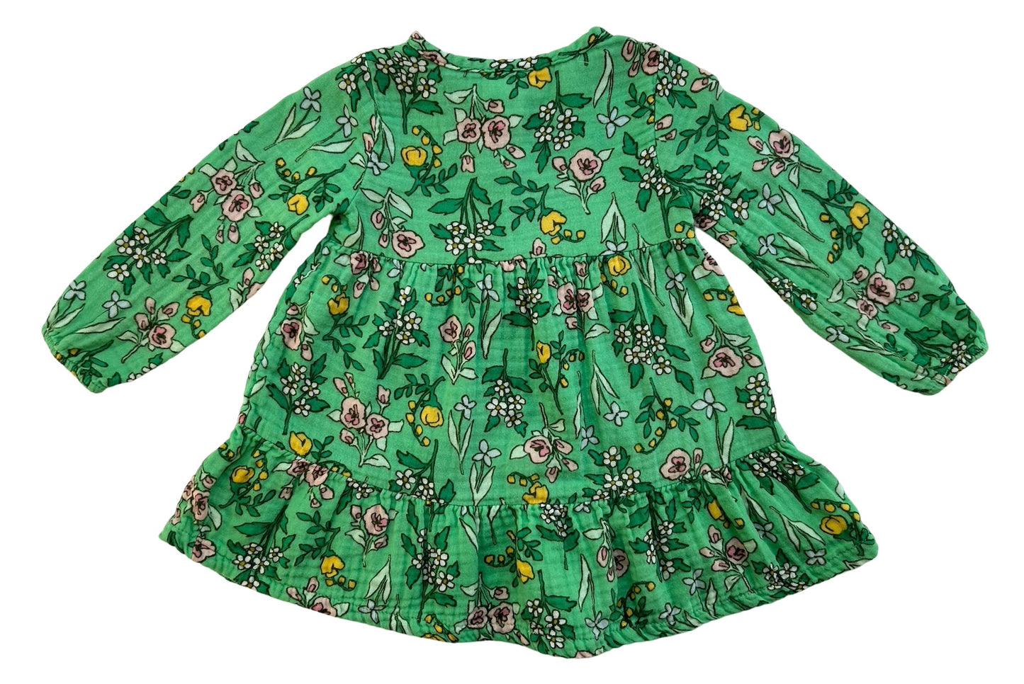 18M Baby Girl’s Cat & Jack Green Long Sleeve Floral Dress
