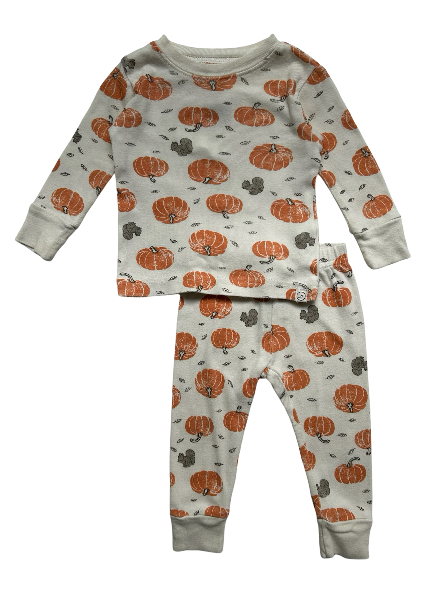 6M Baby Girl Little Planet Organic By Carters Pumpkin Pajamas Set