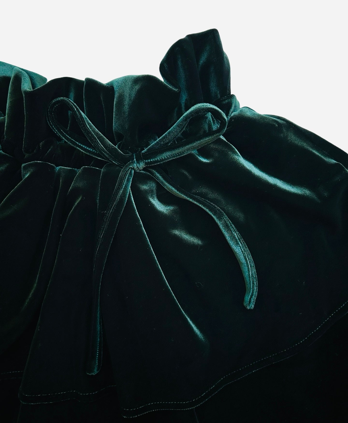 7Y Youth Girl Mabel + Honey Green Deluxe Velvet Skirt