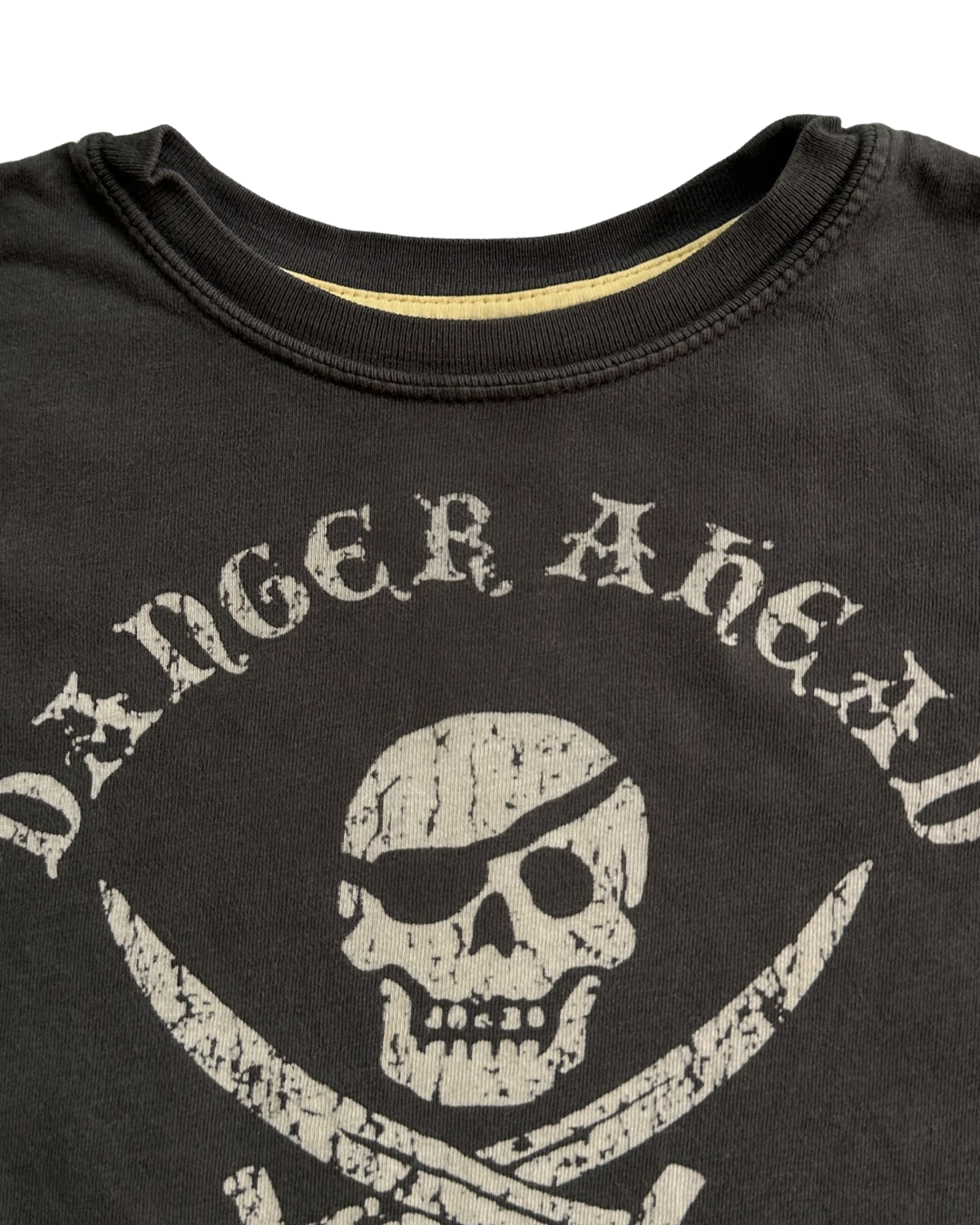 18M-24M Baby Boy Charcoal Gray Danger Ahead Pirate T-Shirt Top
