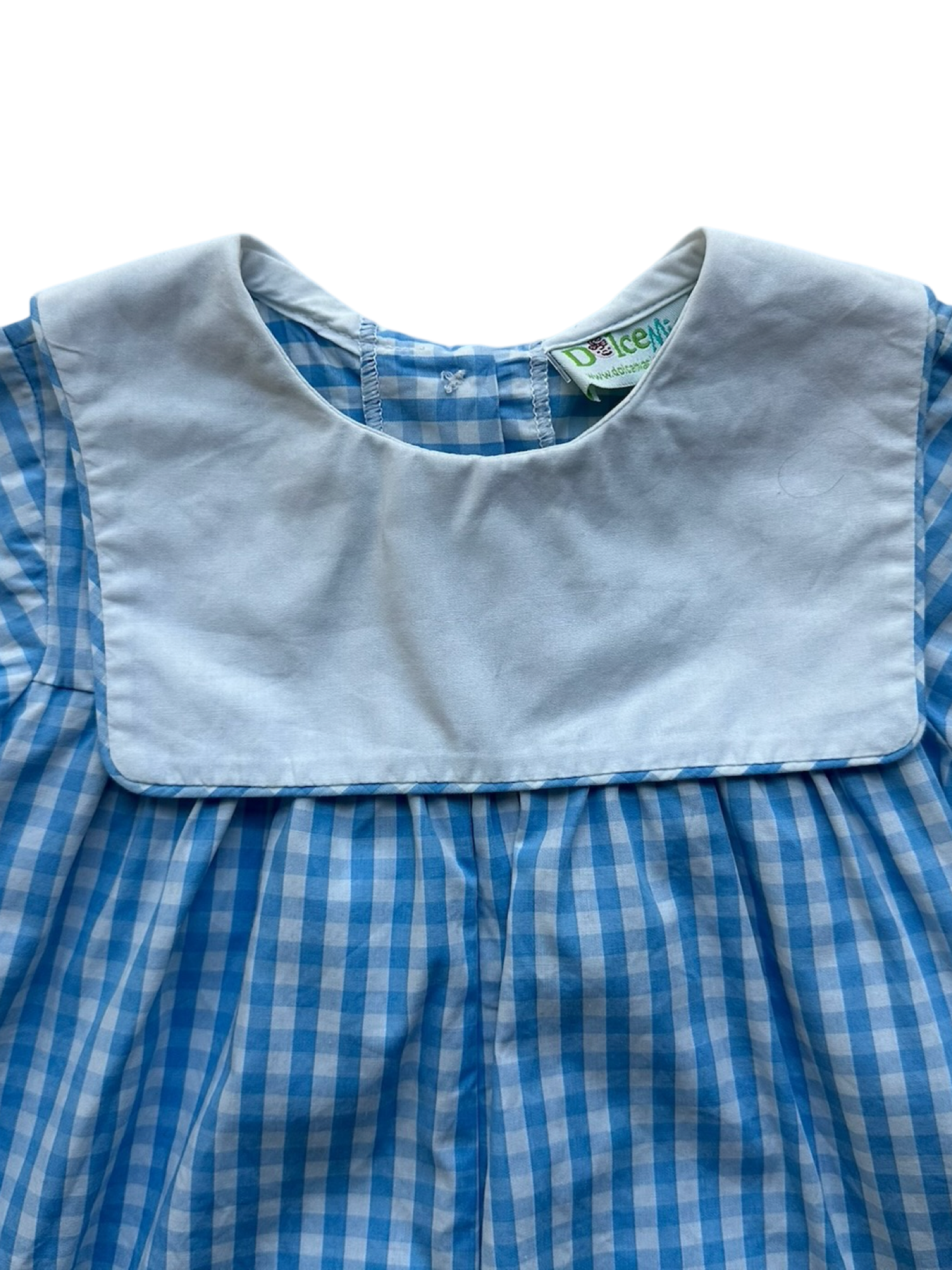 0-6M Baby Boys Dolce Mia Short Sleeve Romper With Square Neck.