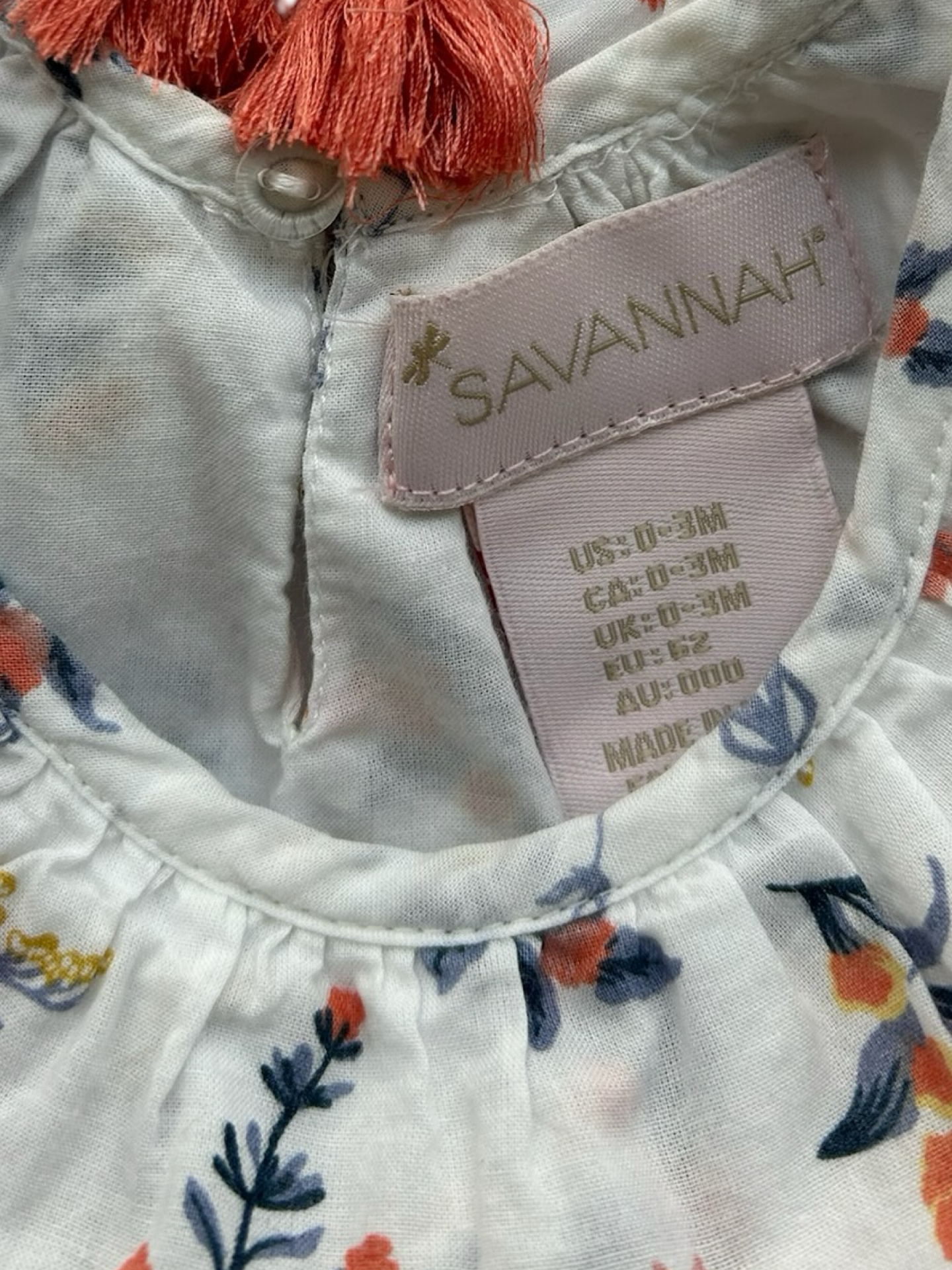 3M Baby Girls Savannah Floral Romper
