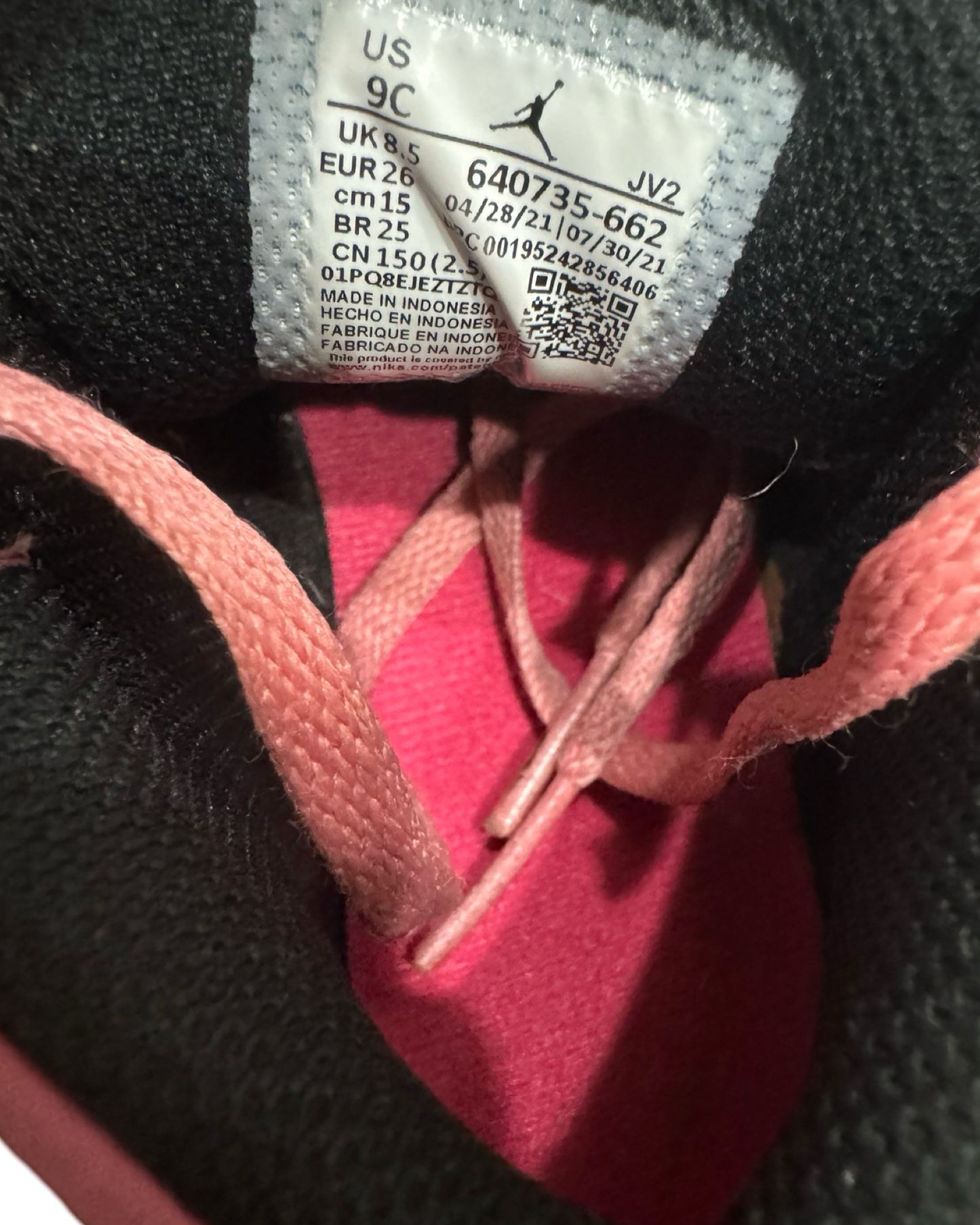9C Toddler Girl / Boy Nike Air Jordan 1 Mid TD Coral Chalk Pink Sneakers