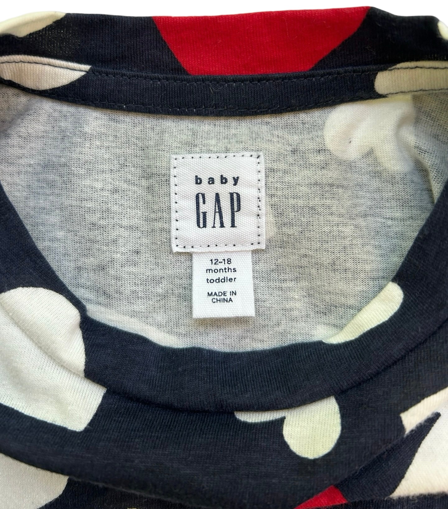 12M-18M Baby Gap Girl’s Navy Heart Dress With Tutu Skirt