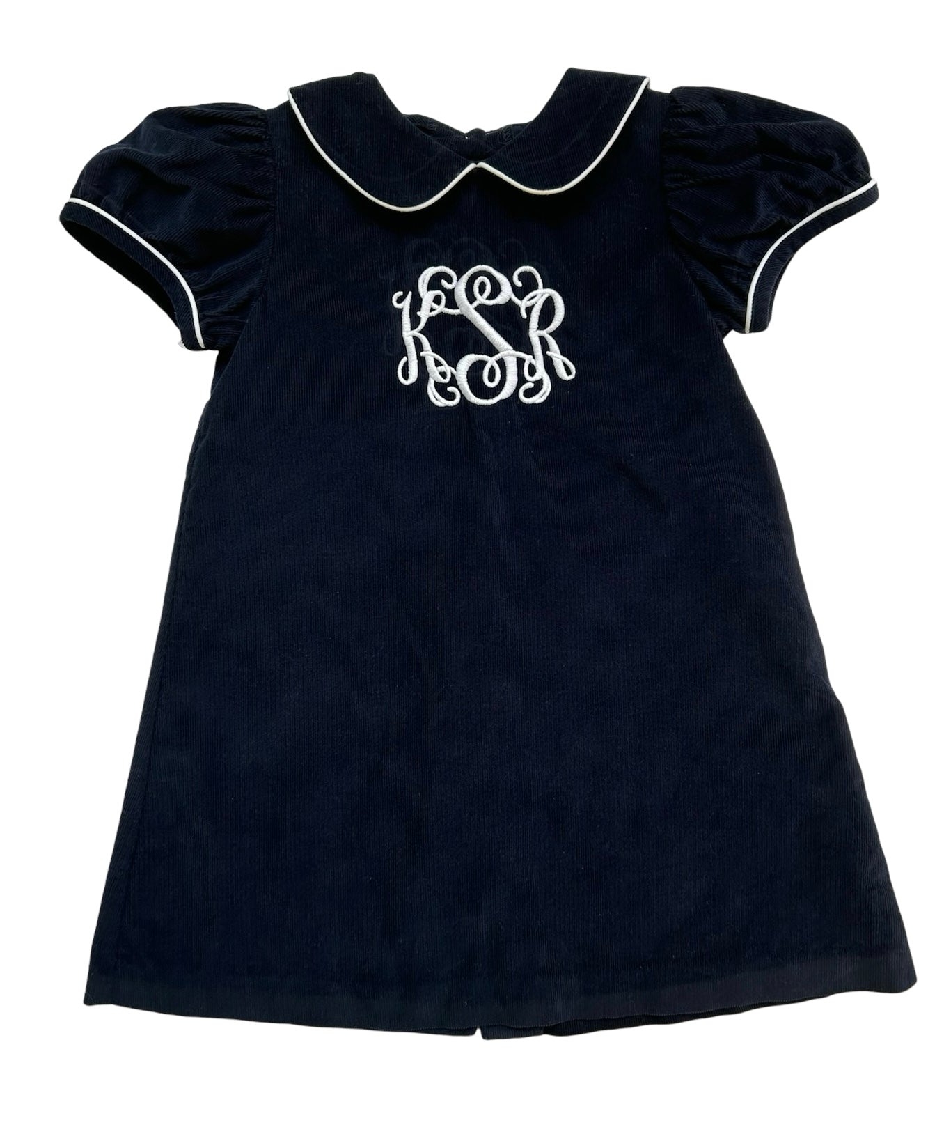 2T Toddler Girl Classic Whimsy Navy Blue Corduroy Dress
