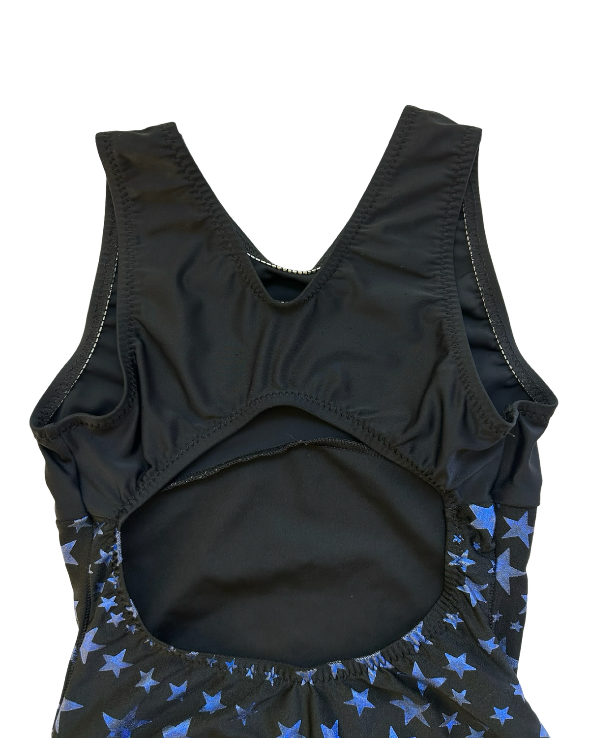 Large 6T-7T Toddler Girl’s Go For The Gold Gymnastics Leotard Stars Printed With Jewels.