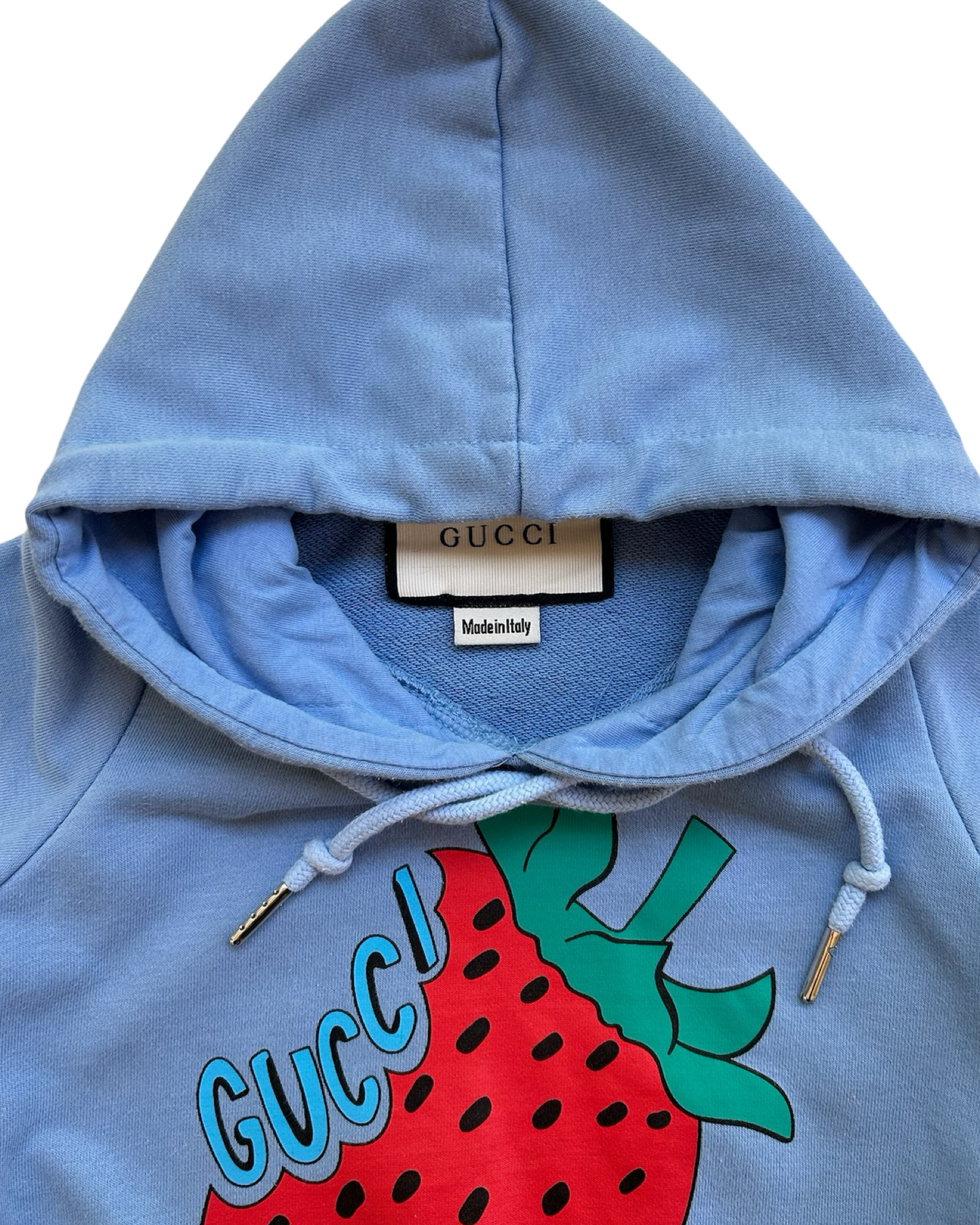 2T / 3T Toddler Boy / Girl Blue Faux Gucci Strawberry Hoodie