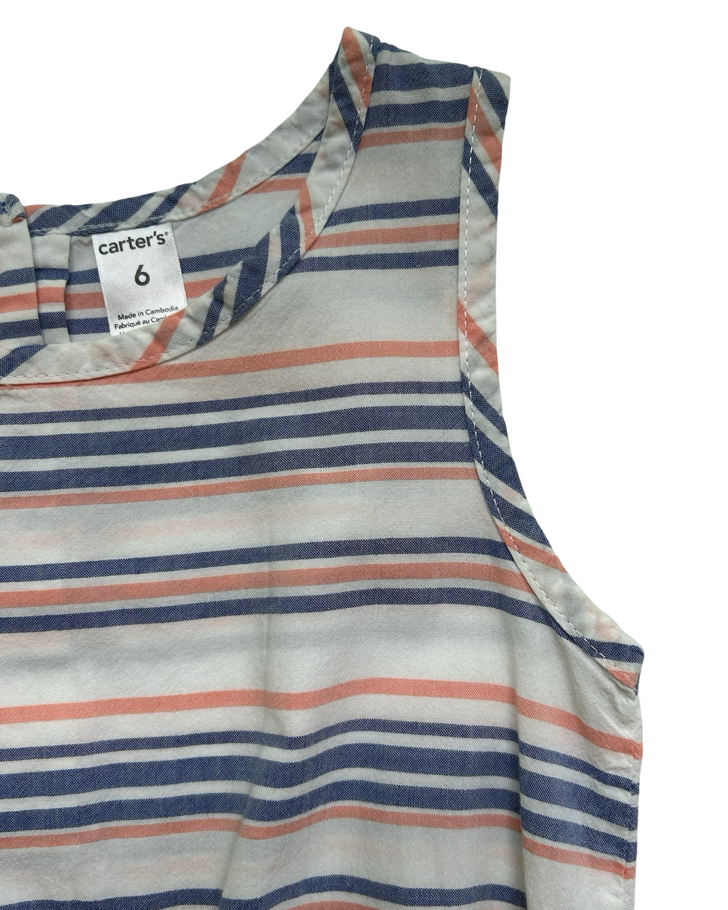 6T Toddler Girls Carter’s Striped Romper.