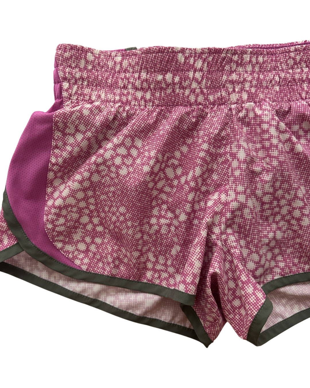 Women’s Size Small Pink/ Purple / White Nike Dri-Fit Pixel Graphic Athletic Running Shorts