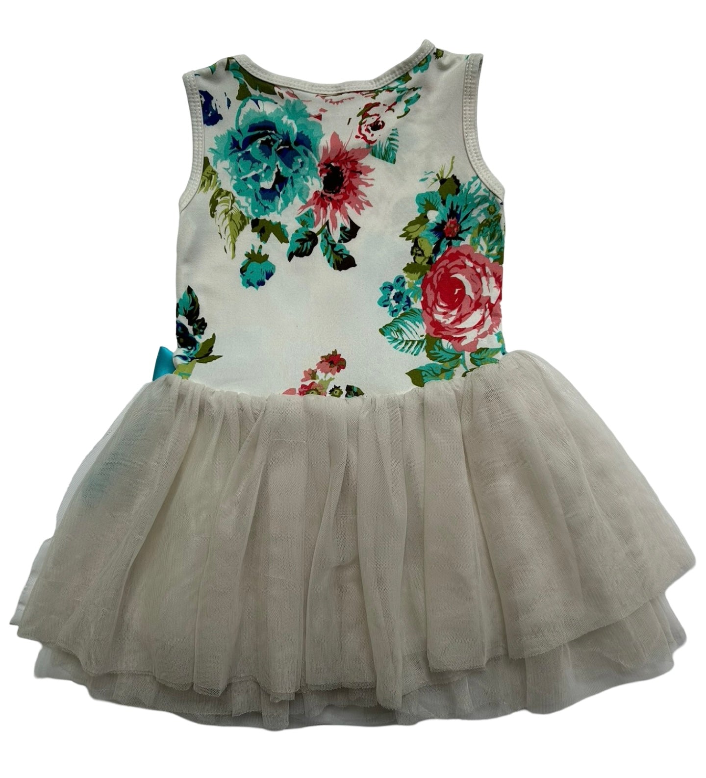 2T Toddler Girls Floral Tutu Dress.