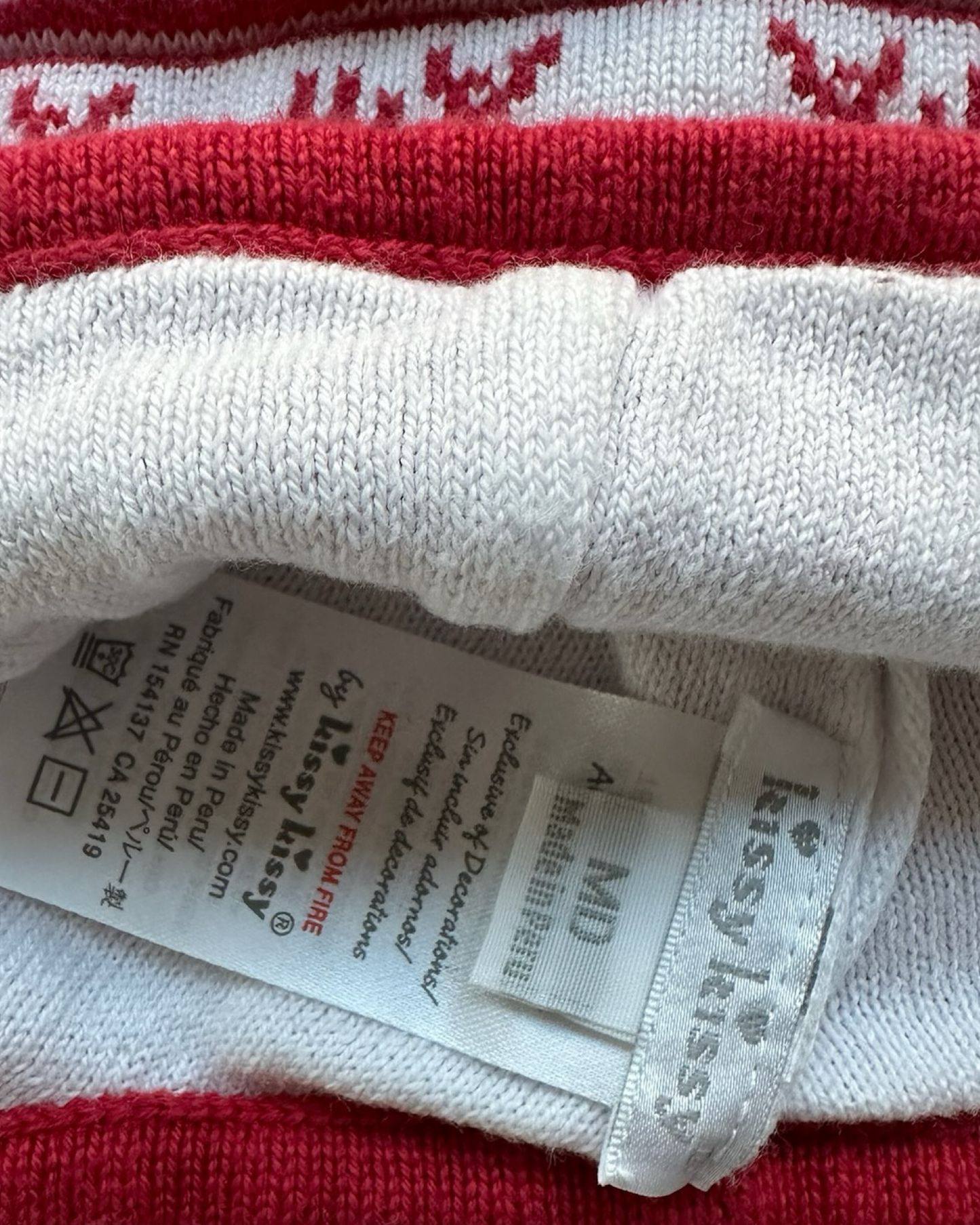 MD 3M -6M Babies Girls / Boys Kissy Kissy Christmas Hat