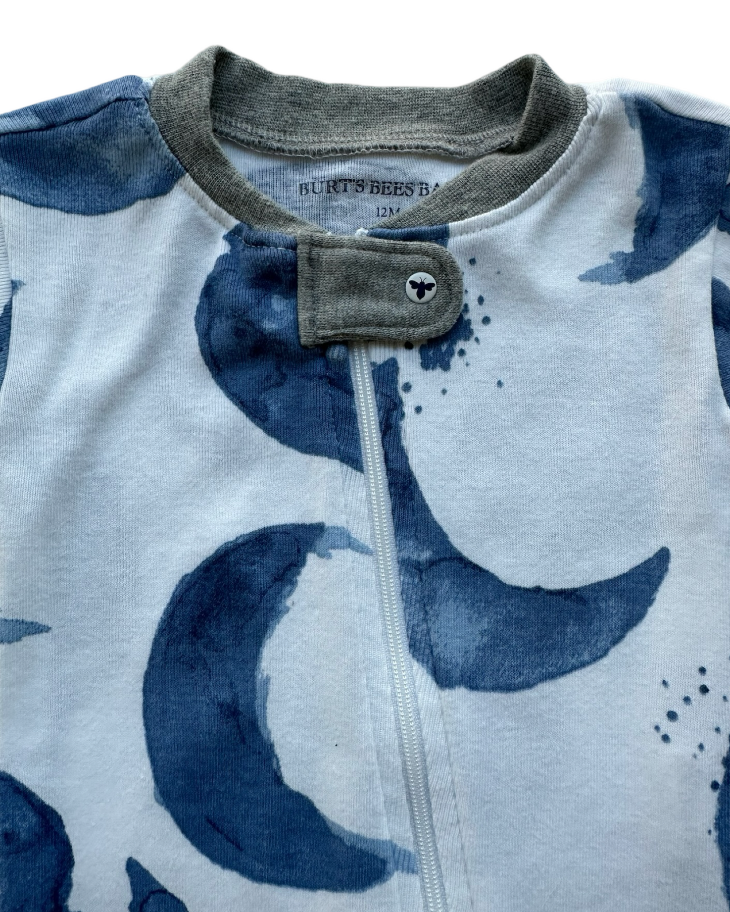 12M Baby Boy Organic Cotton Hello Moon 🌕 🌙 Pajama.