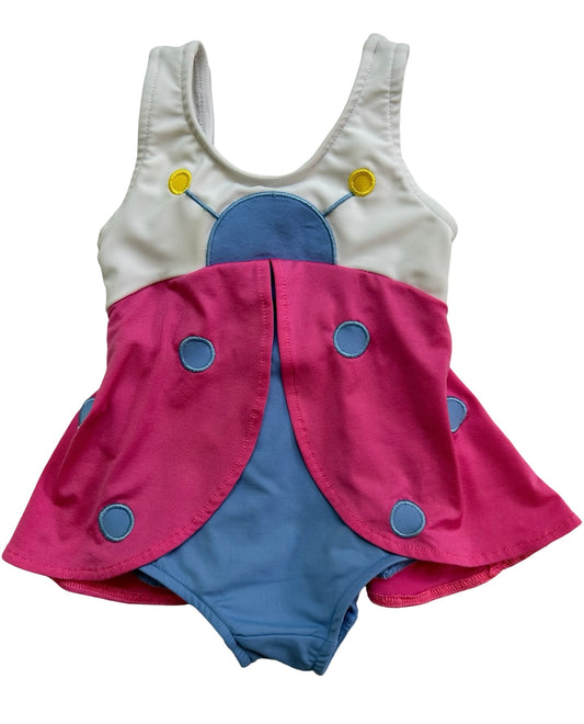 3M-6M Baby Girls Florence Eiseman Ladybug 🐞 One Piece Swim Suit.
