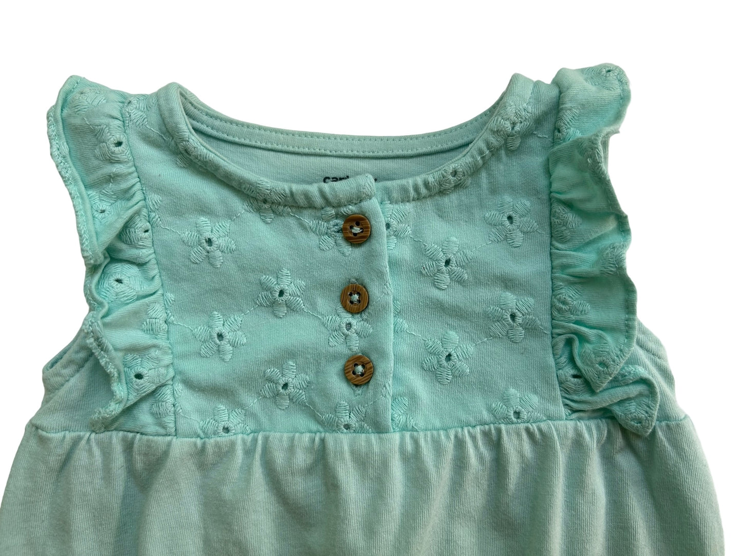 6M Baby Girl’s Carter’s Eyelet Snap-Up Bubble Romper