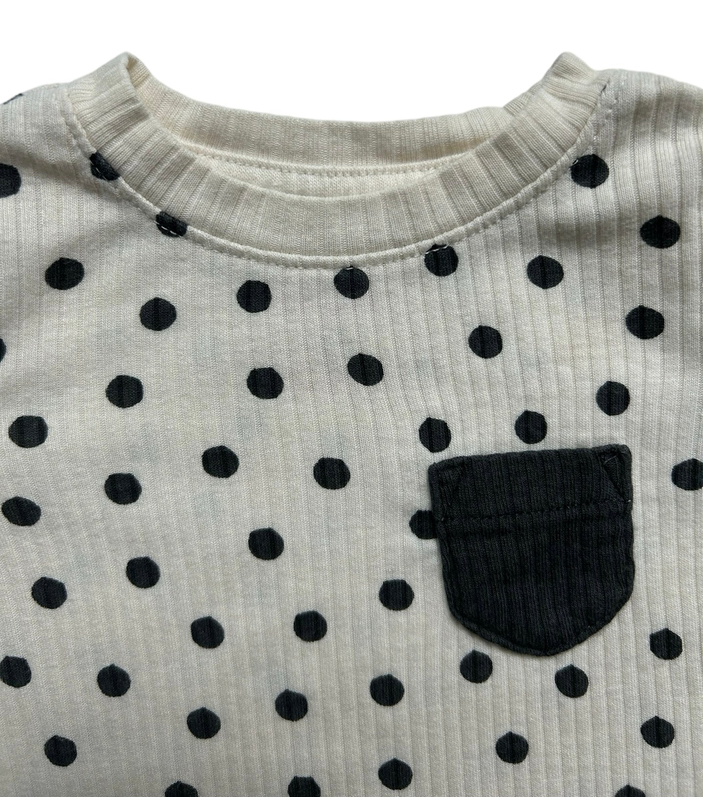 0-3M Baby Girl Cat & Jack Ribbed Polka Dot Outfit