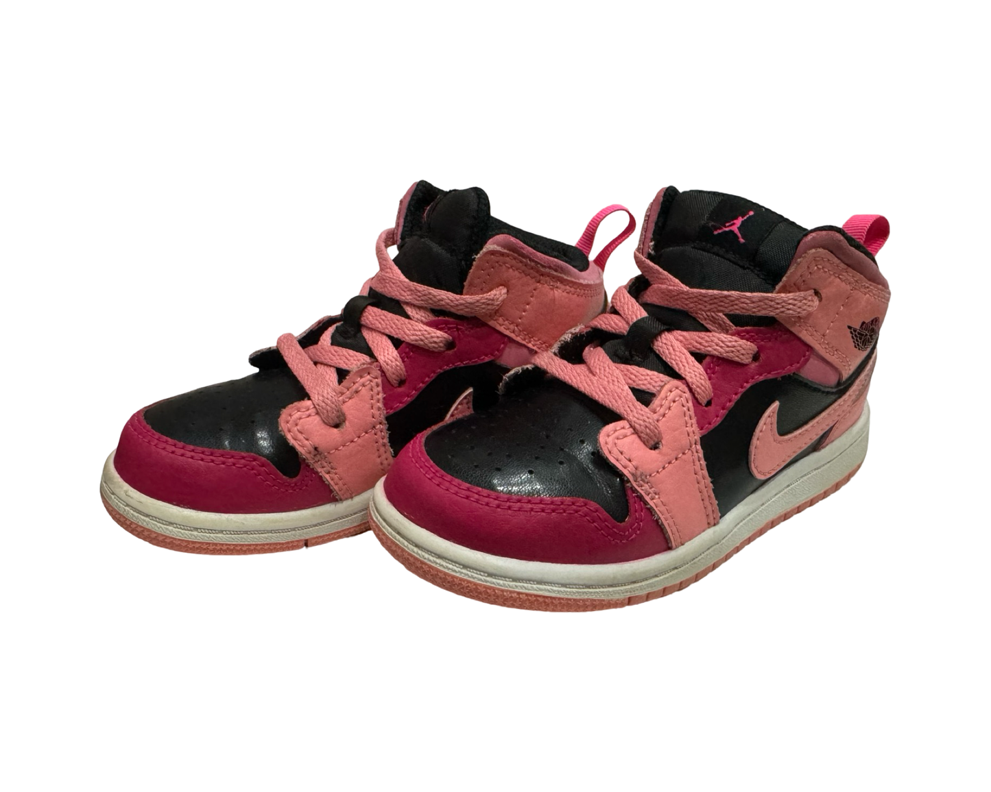 9C Toddler Girl / Boy Nike Air Jordan 1 Mid TD Coral Chalk Pink Sneakers
