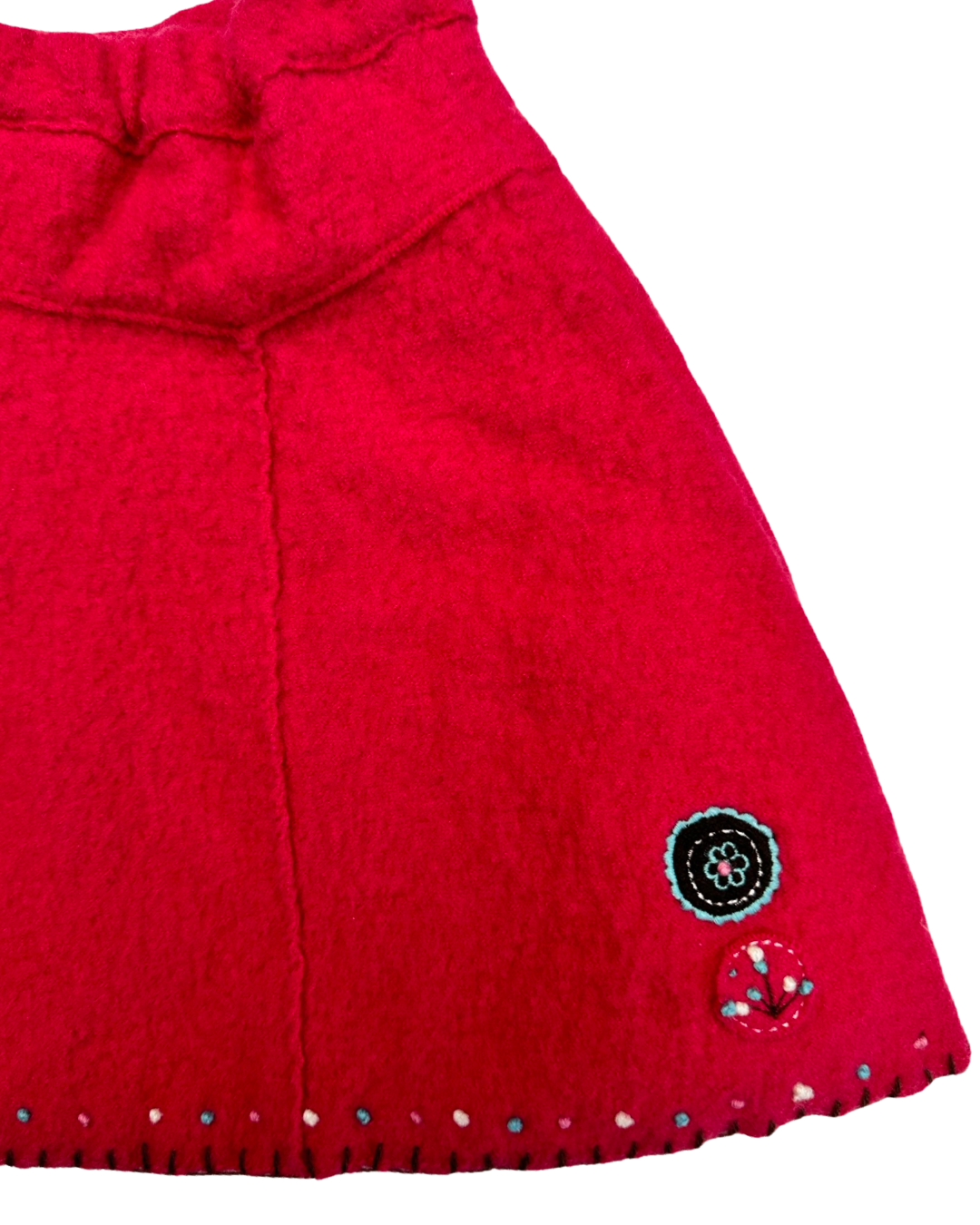 4T Toddler Girl DPAM Pink Wool Embroidered Vest and Matching Skirt