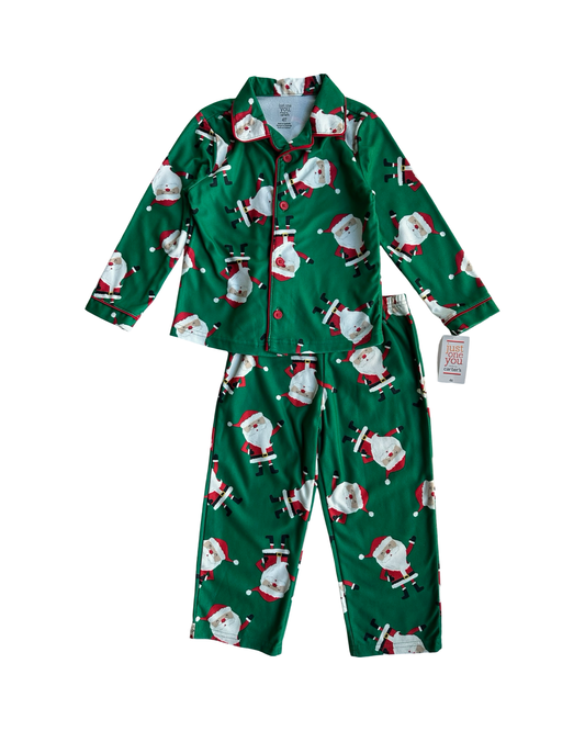 4T Toddler Boy Carter’s Just One you Santa Claus Christmas Pijamas Set 2 Pieces