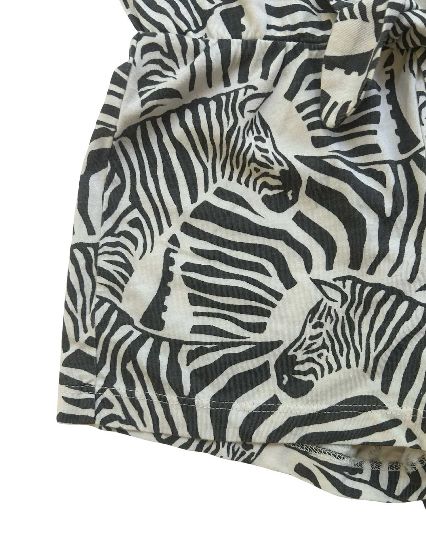 4T Toddlers Girls Baby Gap Zebra Print Tie Romper.
