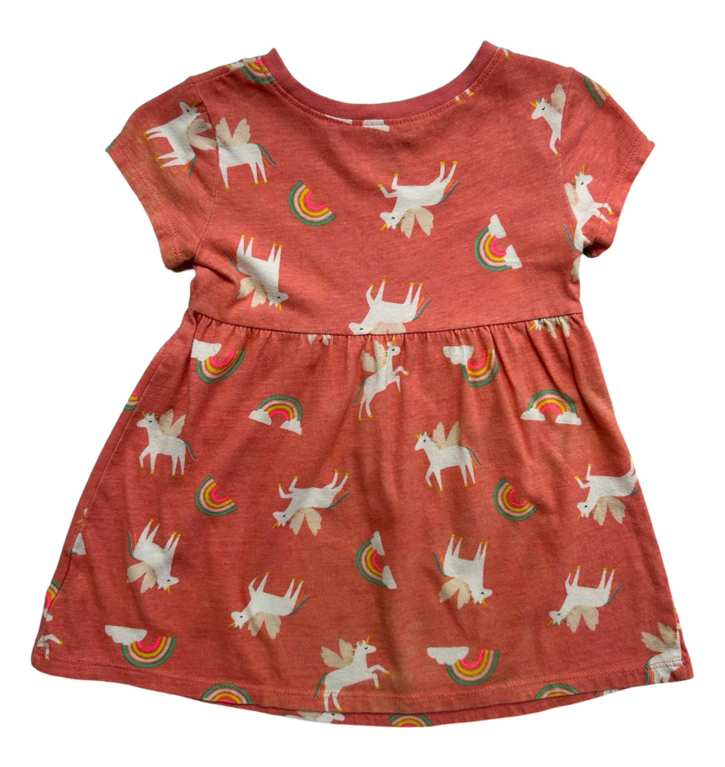 18M-24M Baby Girl Old Navy Unicorn 🦄 / Rainbow 🌈 Short Sleeve Dress.