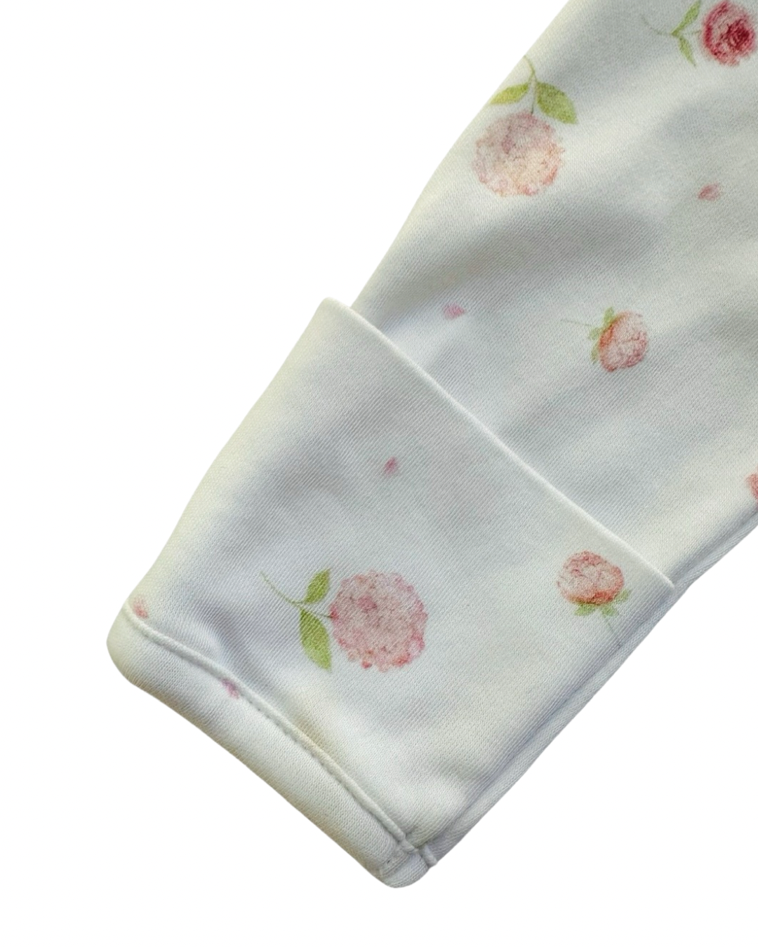 3-6M Baby Girl Baby Club Chic Pink Peony Pima Cotton Convertible Gown / Sleeper