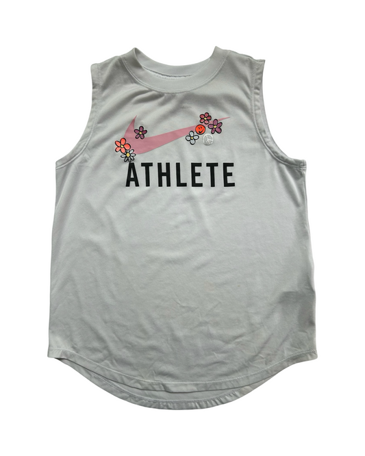 L Big Girls Nike Dri-Fit Athletic Sports Flower Tank Top.