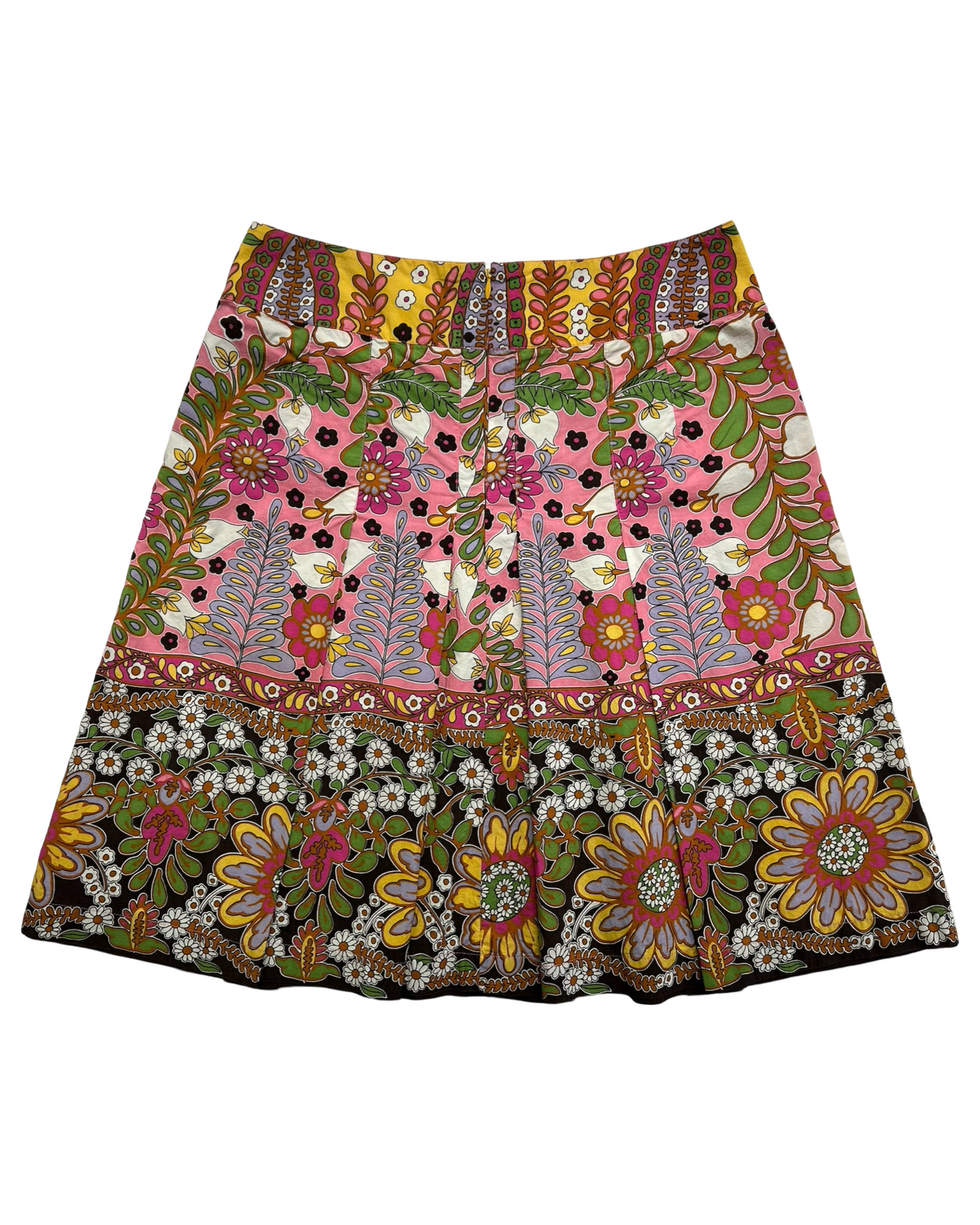 Women’s Size 4 Cabi Style Ashbury Pleated Cotton Floral Boho Hippie Skirt