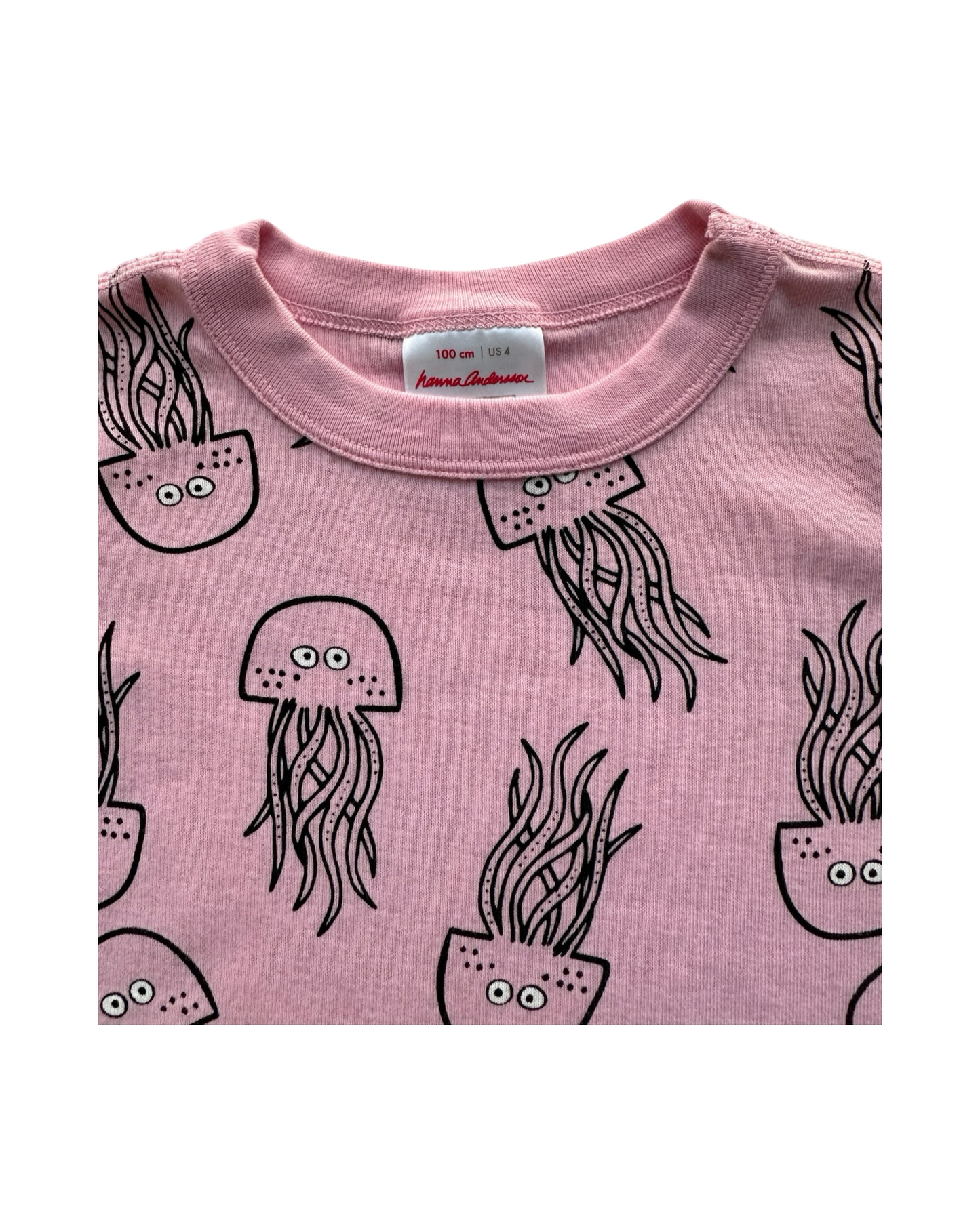 4T Toddler Girls Hanna Andersson Jellyfish Organic Cotton Pjs 2 Pieces Set