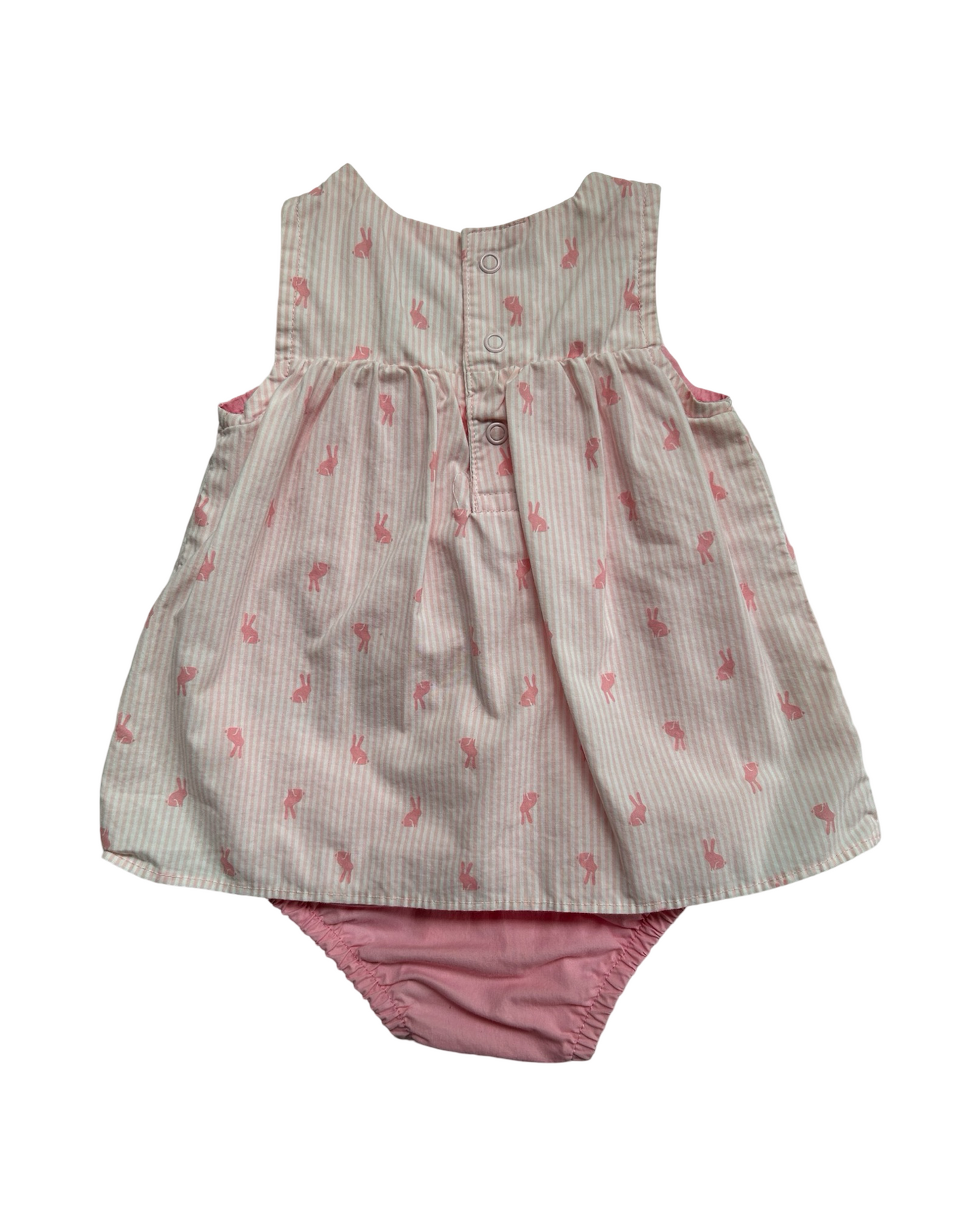 6M Baby Girl Carters Pink Bunny Dress Onesie