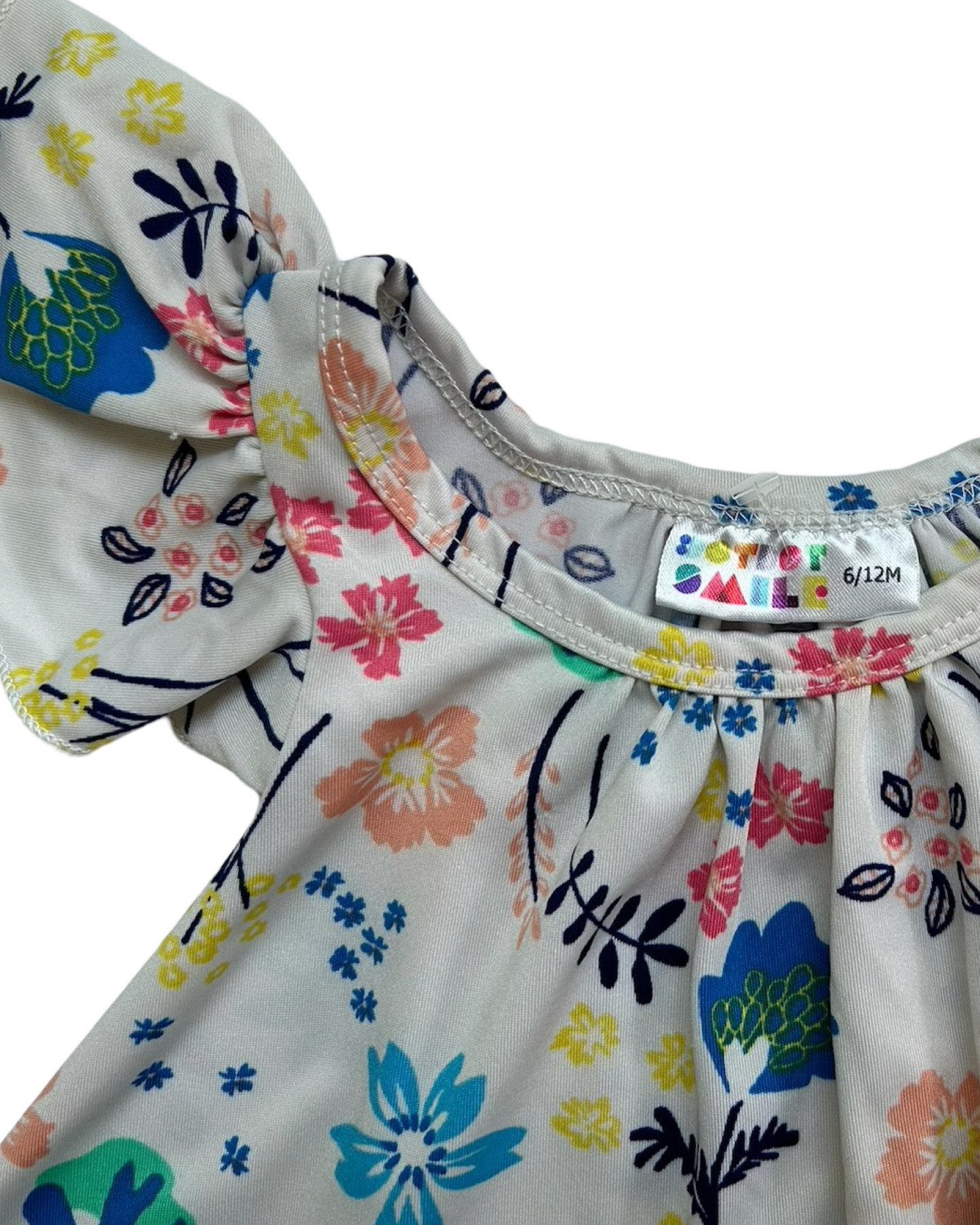 6M-12M Baby Girl Dot Dot Smile Floral Twirl Dress